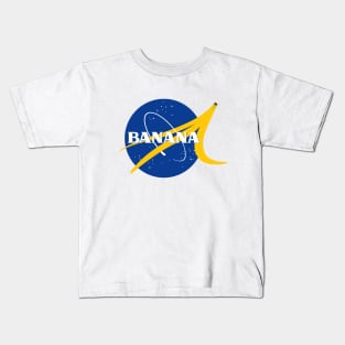 NASA funny banana logo Kids T-Shirt